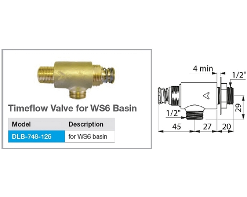 Mechline Timeflow Valve for WS6 Basin DLB-1496252